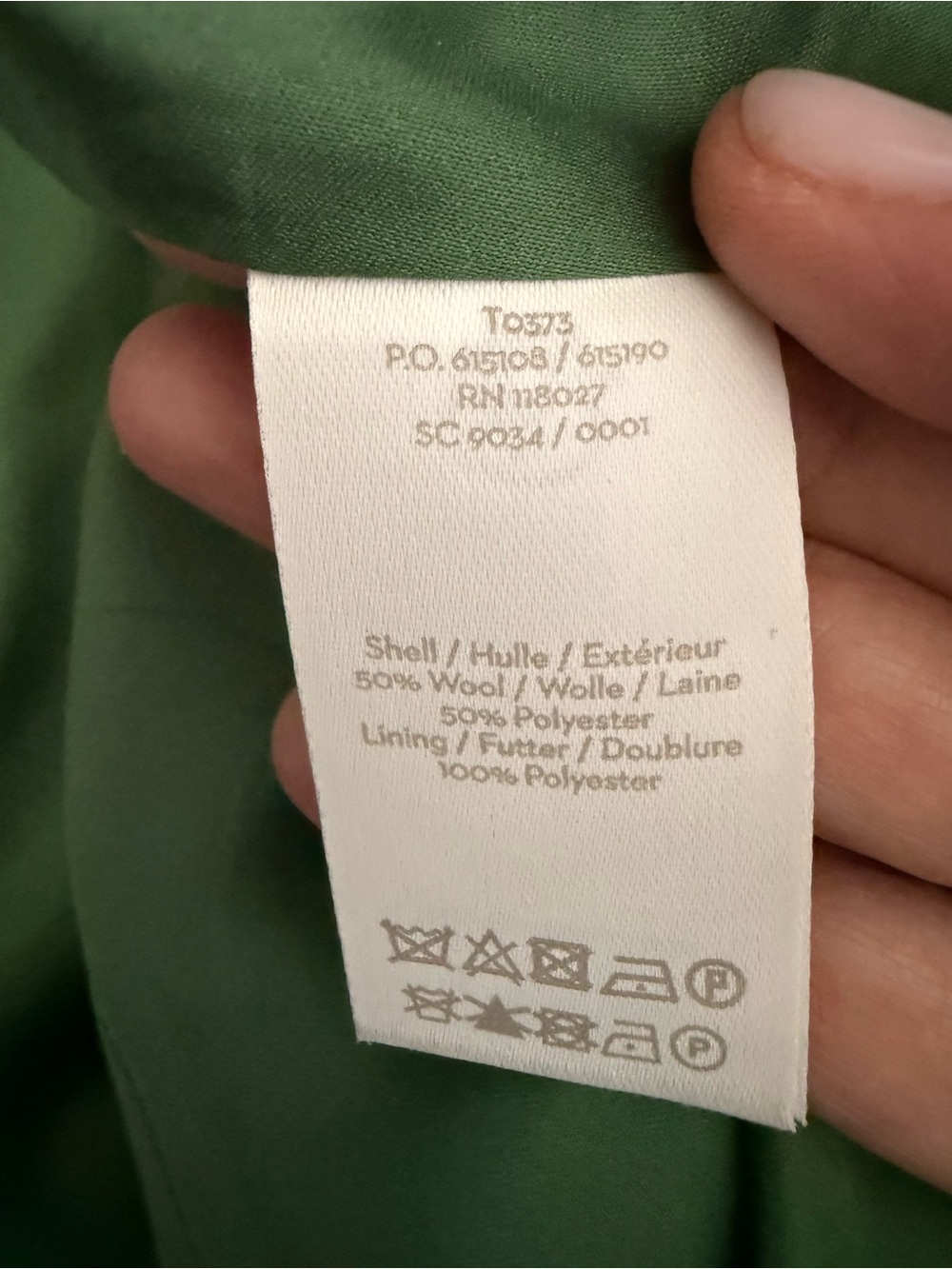 RARE Boden Lovelace Two-Tone Green Wool-Blend Coat size 6. Like new. - Picture 11 of 11